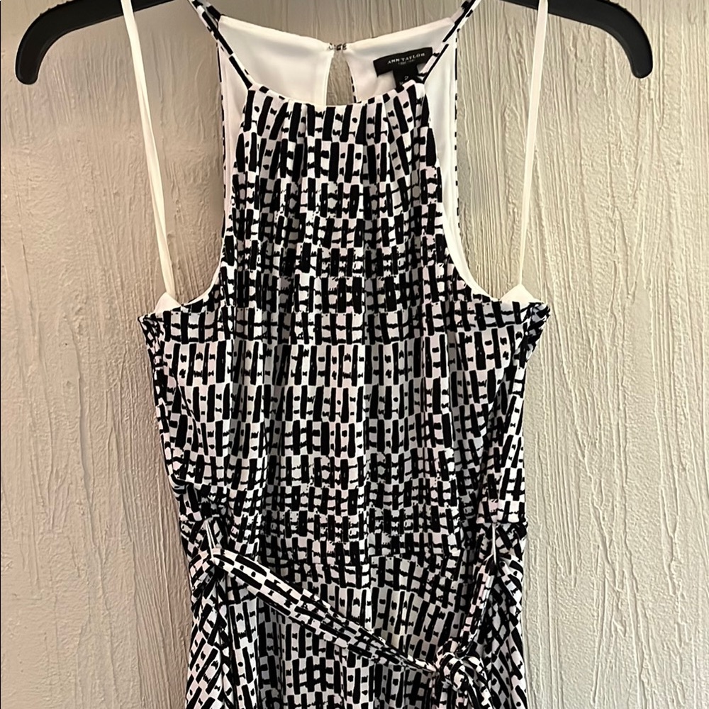 Ann Taylor Monochrome Geometric Dress